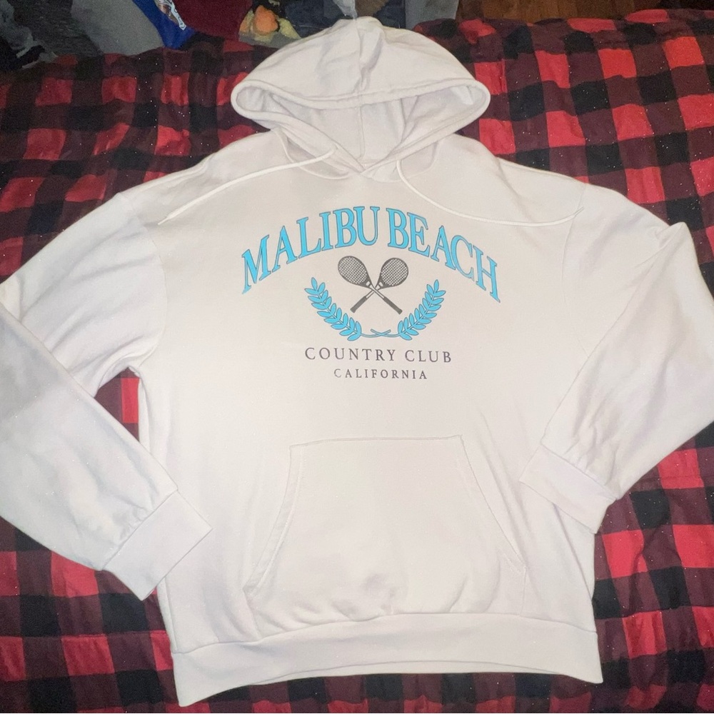 Malibu Beach country club California White Hoodie
